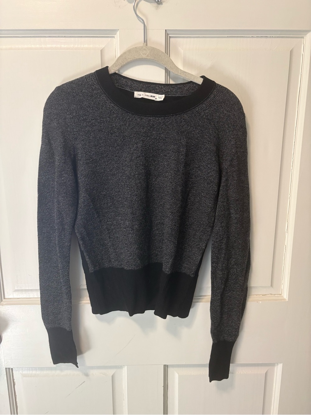 Rag & Bone Jean black merino wool lightweight pullover sweater women’s s small